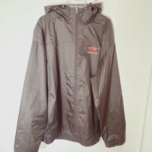 Polar Brown and Black Fish On Raincoat- Size XL